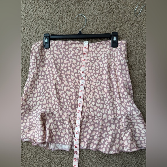 Intimately Free People Pink Animal Print A-Line mini skirt size large - Picture 6 of 8